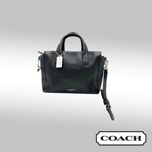 Coach Bleecker Mini Riley Carryall Crossbody – Black Leather